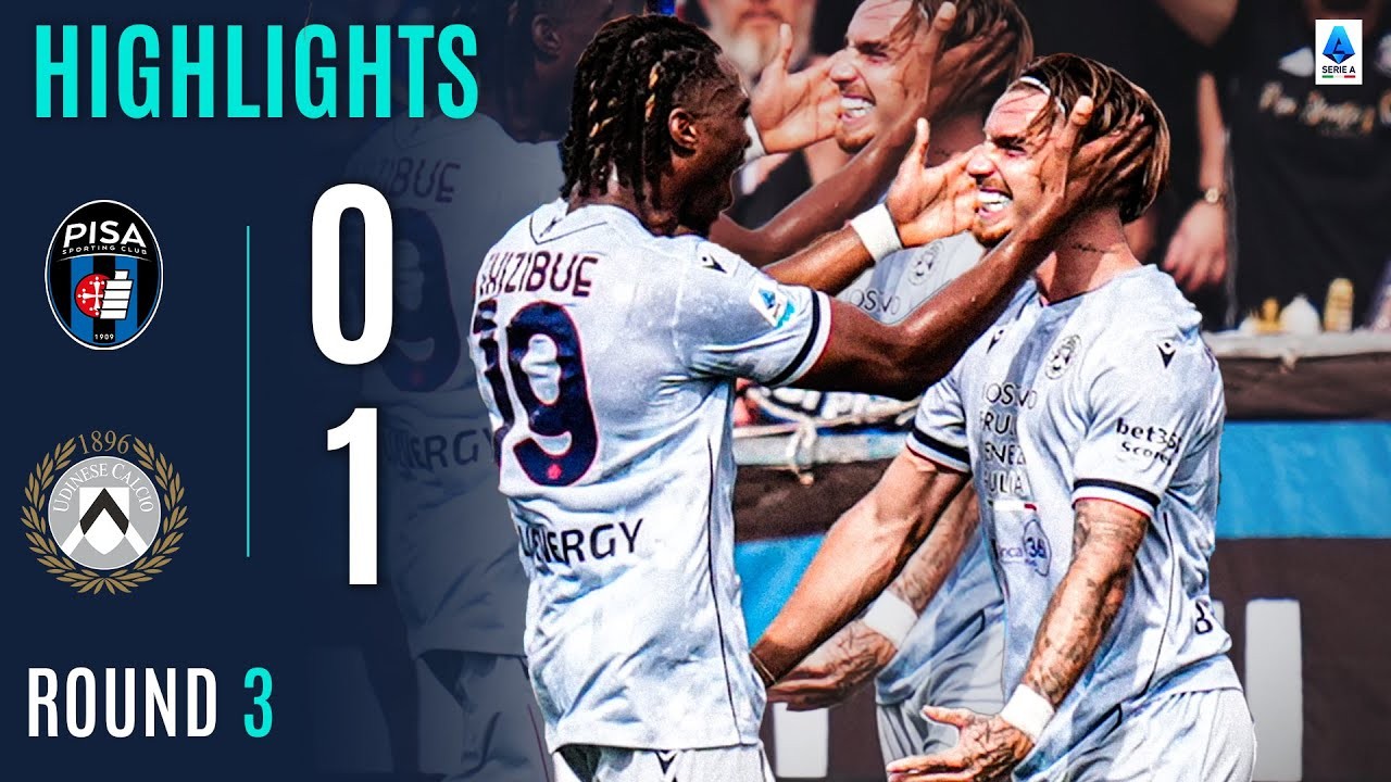 #ไฮไลท์ฟุตบอล [ ปิซ่า 0 - 1 อูดิเนเซ่ ] กัลโช่ เซเรียอา อิตาลี 2025/15.9.68