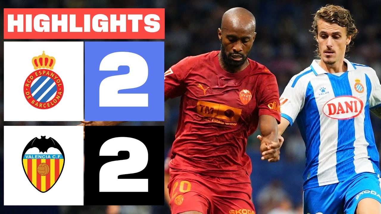 #ไฮไลท์ฟุตบอล [ เอสปันญ่อล 2 - 2 บาเลนเซีย ] ลาลีก้า สเปน 2025/24.9.68